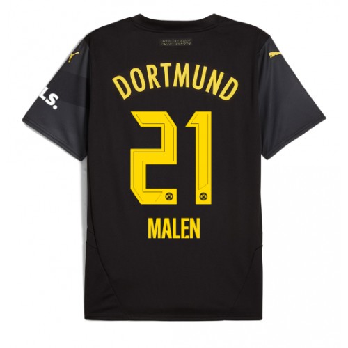 Borussia Dortmund Donyell Malen #21 Gostujuci Dres 2024-25 Kratak Rukav